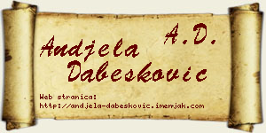 Anđela Dabesković vizit kartica